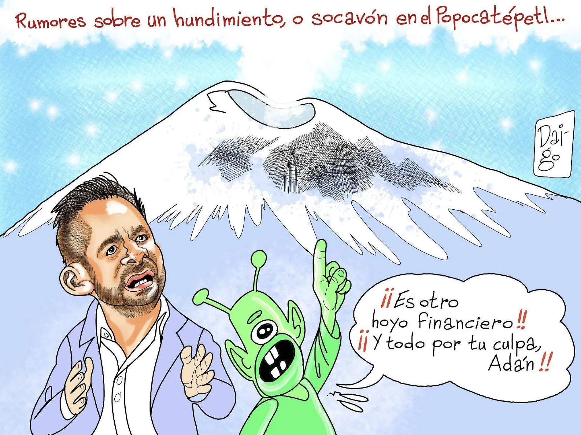 Rumores sobre un hundimiento, o socavón en el Popocatépetl...